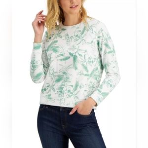 Lucky Brand Botanical Print Pullover Sweater